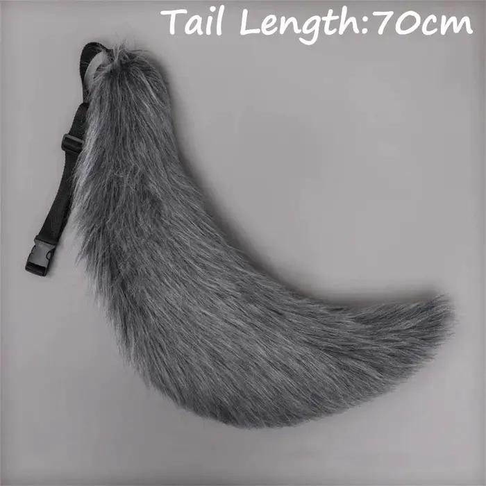 Anime COS chat queue de renard en peluche Cosplay Costumes grandes queues chien queue en fourrure jeu de rôle accessoires de spectacle de fête queue de fourrure pour les femmes