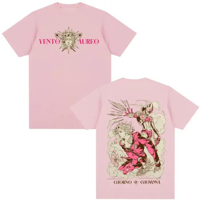 T-shirt Giorno Giovanna Anime Jojo Bizarre Adventure Manga Hommes Femmes Vêtements Coton Décontracté Surdimensionné Pour Fans Occasions Spéciales