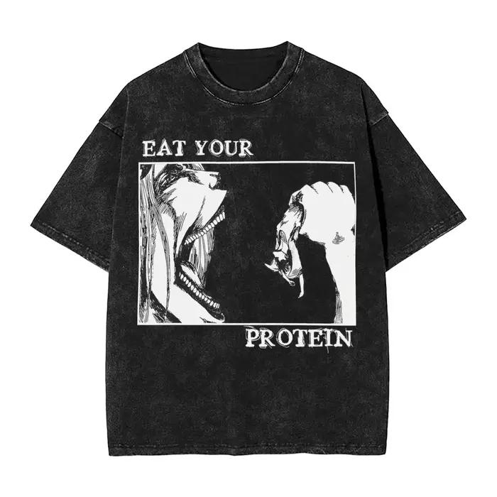 T-shirts délavés Hip Hop Streetwear pour Hommes et Femmes