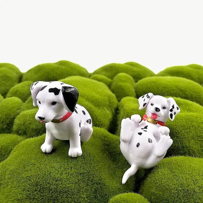 Figurine de chiot dalmatien, 6 pièces, modèle Animal de dessin animé, décoration de maison, décoration de jardin féerique Miniature, accessoires de bricolage modernes