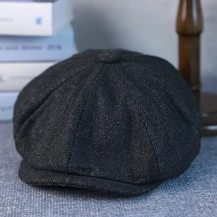 Nouveau Vintage hommes laine gavroche casquette marron vert femmes hommes bérets classique laine oct