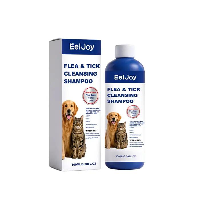 Pet Flea Tick Lice Removal Shampoo Deep Cleansing Dander Removing Deodorizing Anti-Itch Anti-Parasite Dog Cat Bath