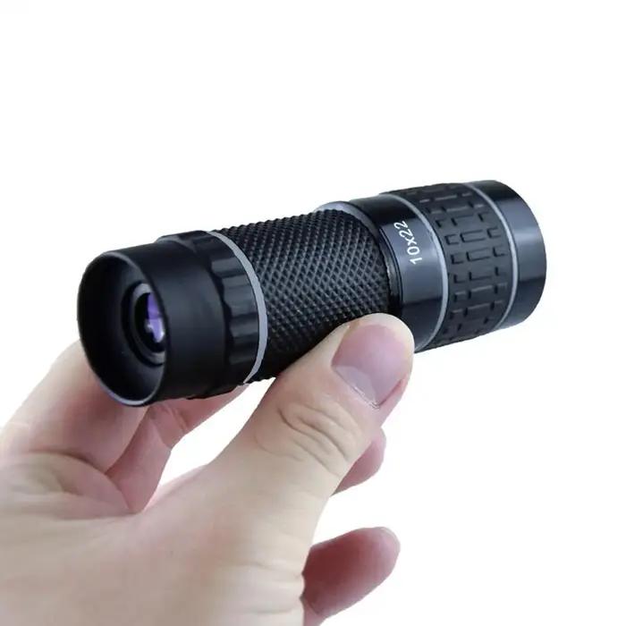 Monoculaire 10x22 haute qualité zoom focus film vert poche optique portable chasse tourisme scope