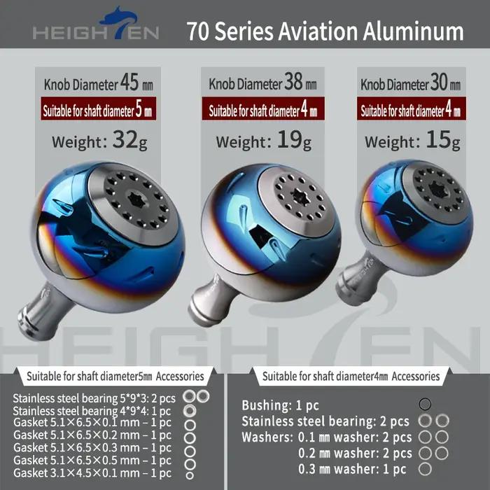 Bouton de commande HEIGHTEN Power Handle 30/38/45mm 32g pour moulinet Shimano Stradic SW Twinpower S