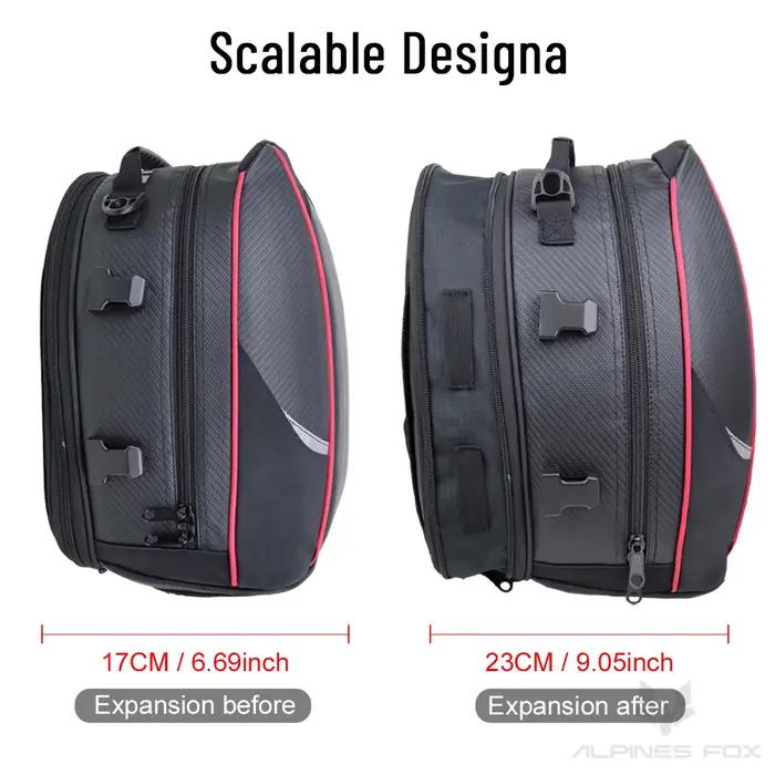 Sac arrière de moto noir, étanche, bagage de voyage pour conducteur, sac de siège arrière, sac de se