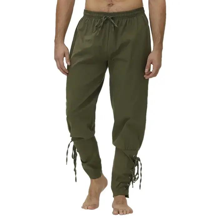 Pantalon de Pirate à cordon de serrage, Costume Viking pour hommes, pantalon médiéval de la Renaissa