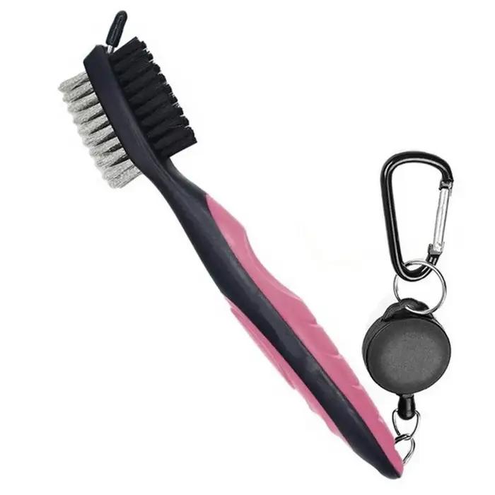 Brosse de nettoyage de Club de Golf, brosse de nettoyage de rainures de Golf, Putter de Golf à 2 côtés, nettoyeur de balle compensée, accessoires Gof