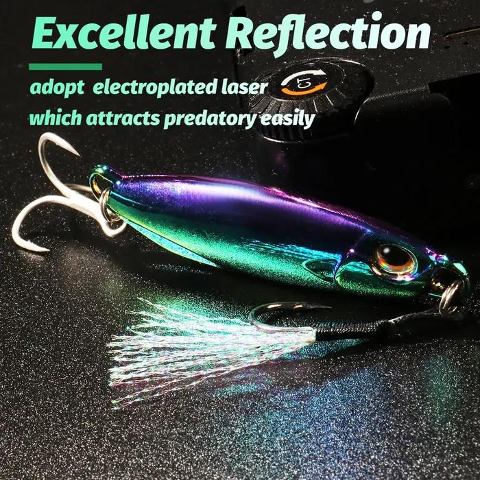 Leurre de pêche au gabarit en métal 10g 20g 30g 40g Shore Casting Swimbait cuillère Spiner Laser LAK