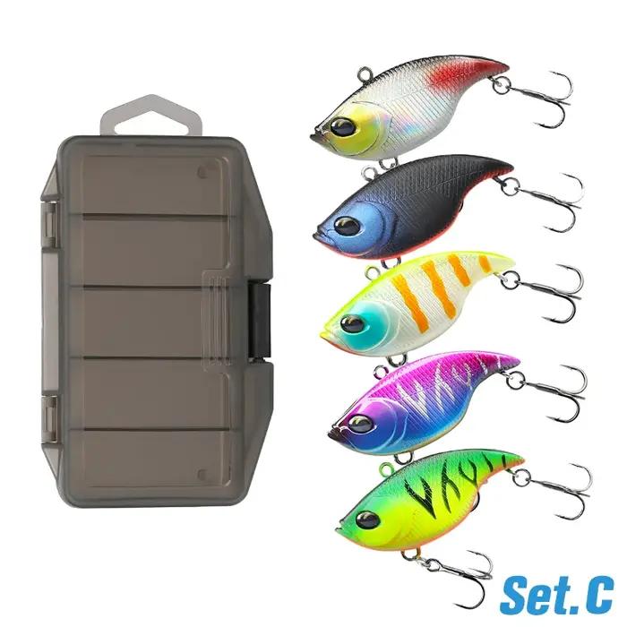 Kit de leurres vibrants TSURINOYA 50mm pour pêche hivernale et autres occasions aquatiques