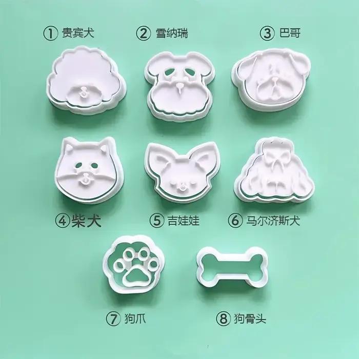 Patte chien gâteau emporte-pièces en plastique bricolage 3D moule de cuisson biscuits coupe