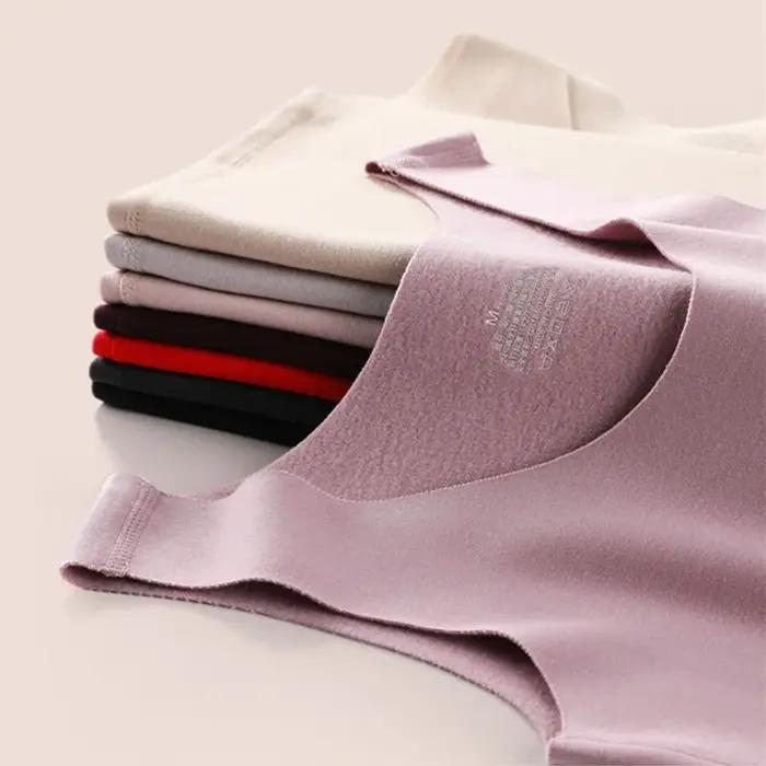 Sous-vêtement thermique glaThermo Lingerie pour femme, vêtements d'hiver confortables, haut chaud, vêtements intérieurs, chemise thermo, maillot de corps pour femme, nouveau