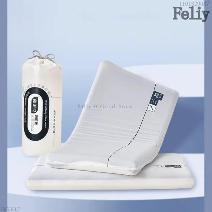 Oreiller mémoire de forme mousse à rebond lent plat santé pour soulager les douleurs cervicales