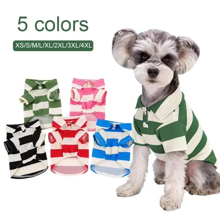 Polo pour chien, vêtements pour chien, vêtements décontractés d'été pour petits et grands chiens, chats, t-shirt, costumes pour chihuahua, pug, chemises pour Yorkshire