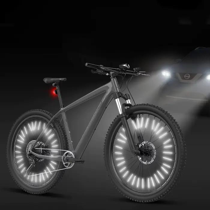 36 pièces réflecteurs à rayons ensemble de vélo étanche assemblage facile, 360 ° Visibilité Condui