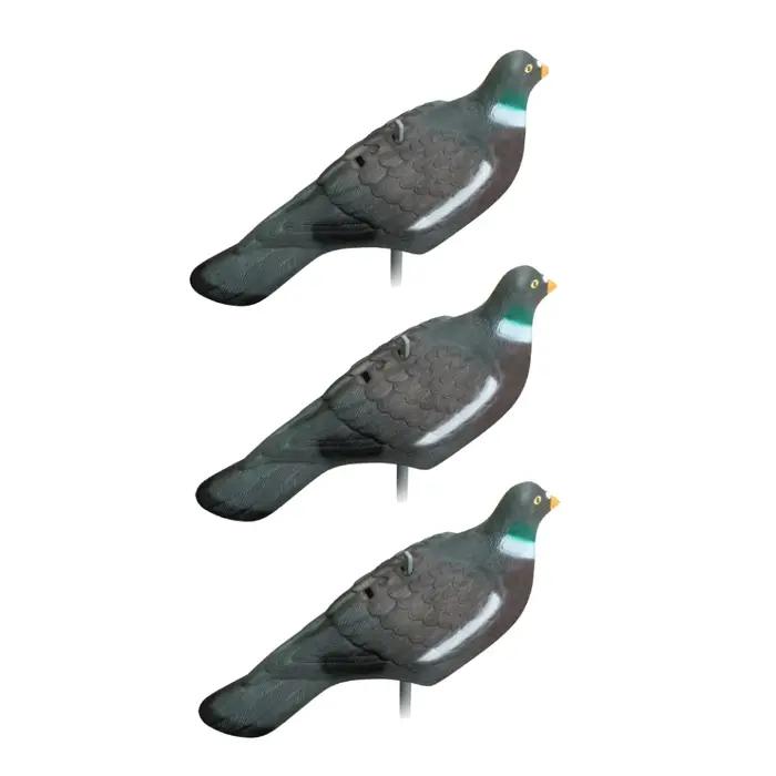 Leurres pigeons GUGULUZA 1/3/6 pièces 16 pouces coques 3D réalistes avec piquets - Décoy chasse jardin