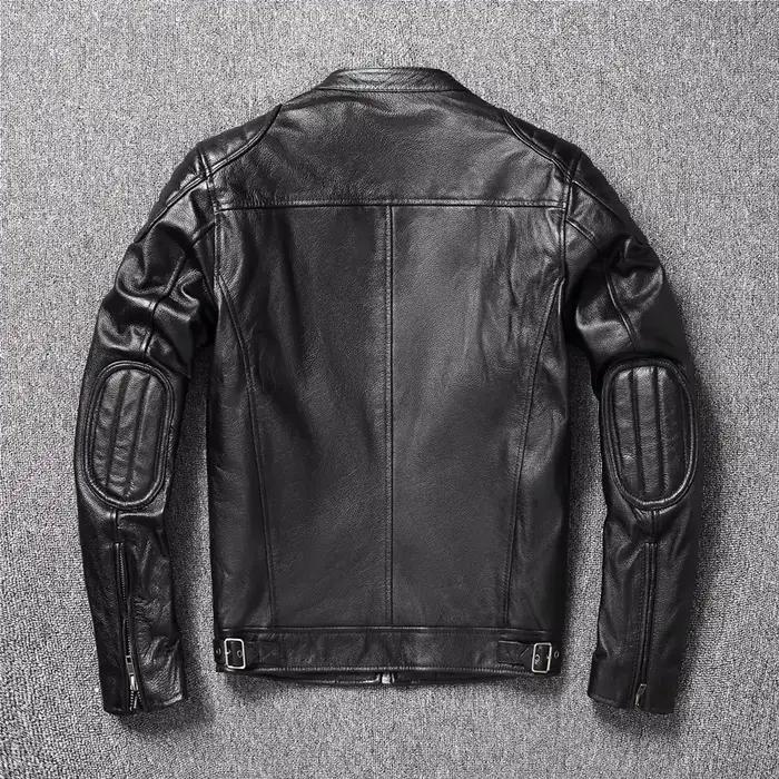 Veste en polyuréthane Ayrbao American Retro pour homme, résistante aux quatre saisons, doublure en coton, fermeture éclair pratique, style élégant à offrir pour des occasions spéciales