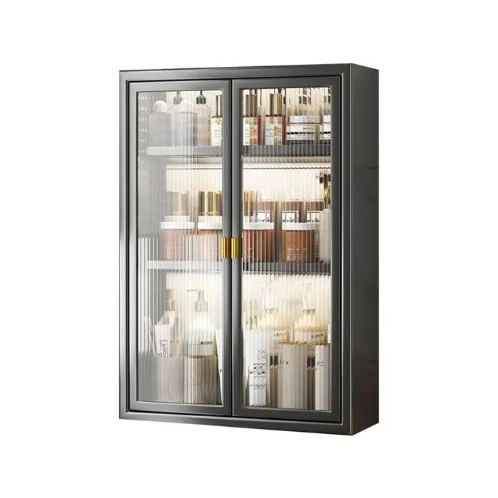 Armoire de rangement de salle de bain au toucher délicat