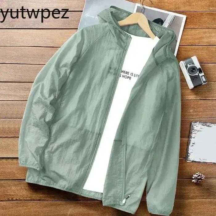 Veste de randonnée d'été pour hommes, protection solaire, à capuche, décontractée, ample, anti-UV, respirante, séchage rapide, pour le cyclisme