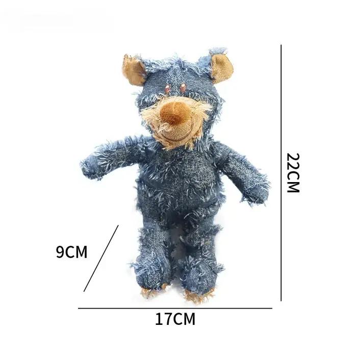 Jouet en peluche pour chien en forme d'ours mignon avec son