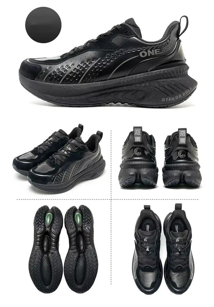 ONEMIX chaussures de course d'hiver pour hommes chaussures de Sport chaudes en cuir résistant à l'us