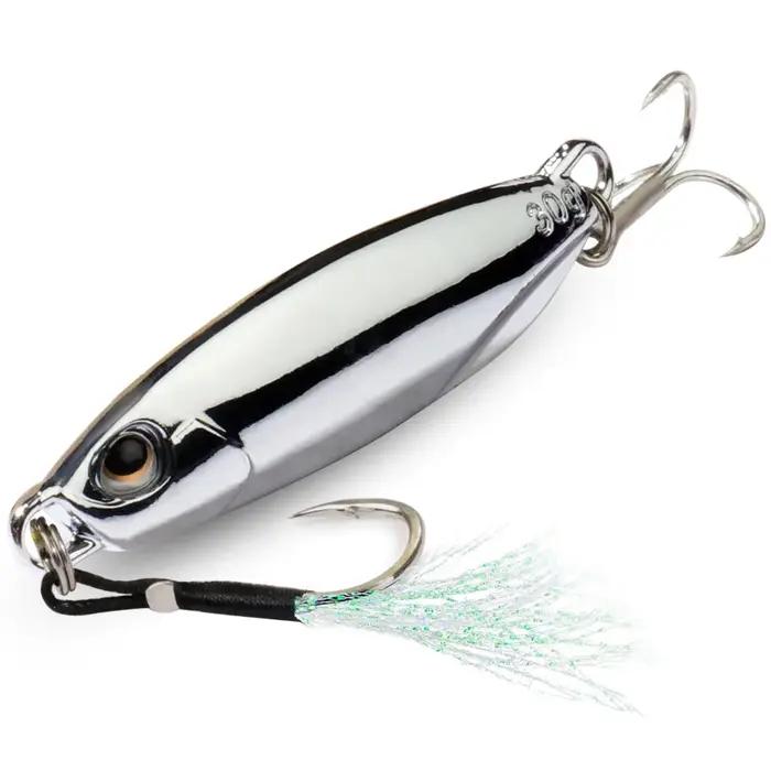 Leurre de pêche au gabarit en métal 10g 20g 30g 40g Shore Casting Swimbait cuillère Spiner Laser LAKE Pesca océan attira