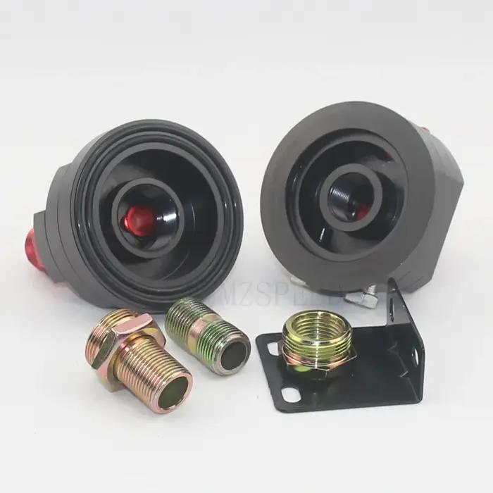 Adaptateur universel de plaque sandwich pour filtre à huile, refroidisseur, noir