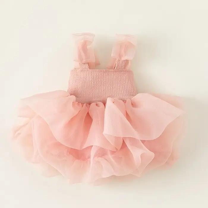 Robe Tutu noire élégante sans manches pour filles