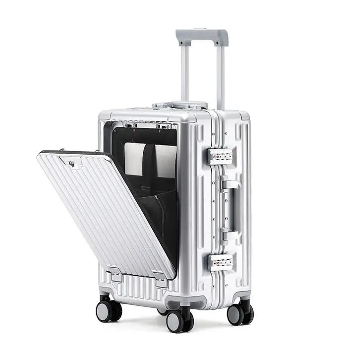 1 pièce ensemble 20 pouces ordinateur fonctionnel cadre en aluminium boîtier de chariot valise d'emb
