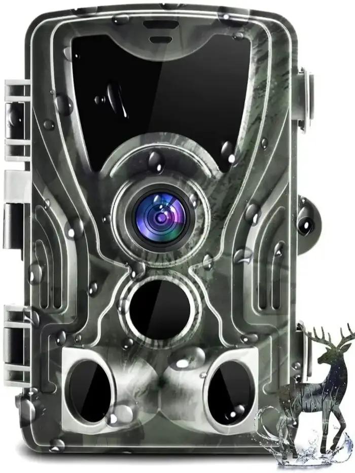 Caméra de chasse 4K avec vidéo en direct, contrôle par application Bluetooth, caméras pour la faune,
