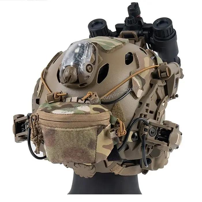 Poche arrière casque tactique rangement batterie contrepoids NVG airsoft chasse équipement MOLLE