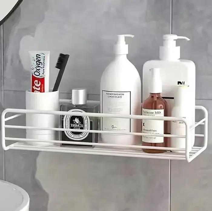 Fournitures de salle de bain étagère murale flottante organisateur en métal chariot