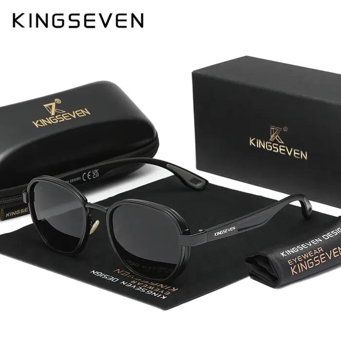 KINGSEVEN flambant neuf lunettes de soleil originales hommes polarisées UV400 luxe