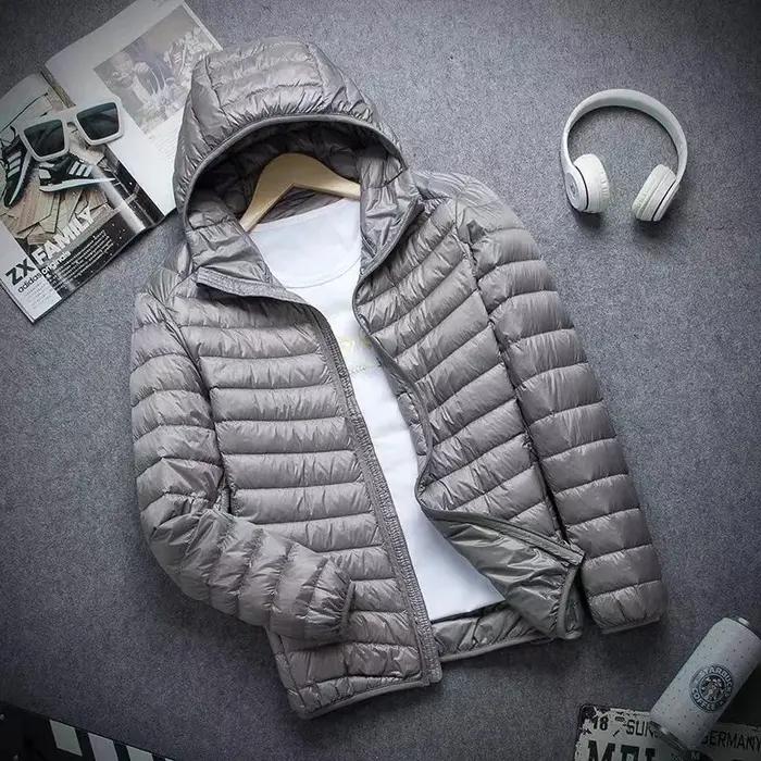 0-10 ℃ Veste d'hiver pour hommes, doudoune de canard Ultra légère, Portable, à capuche, plume, Par