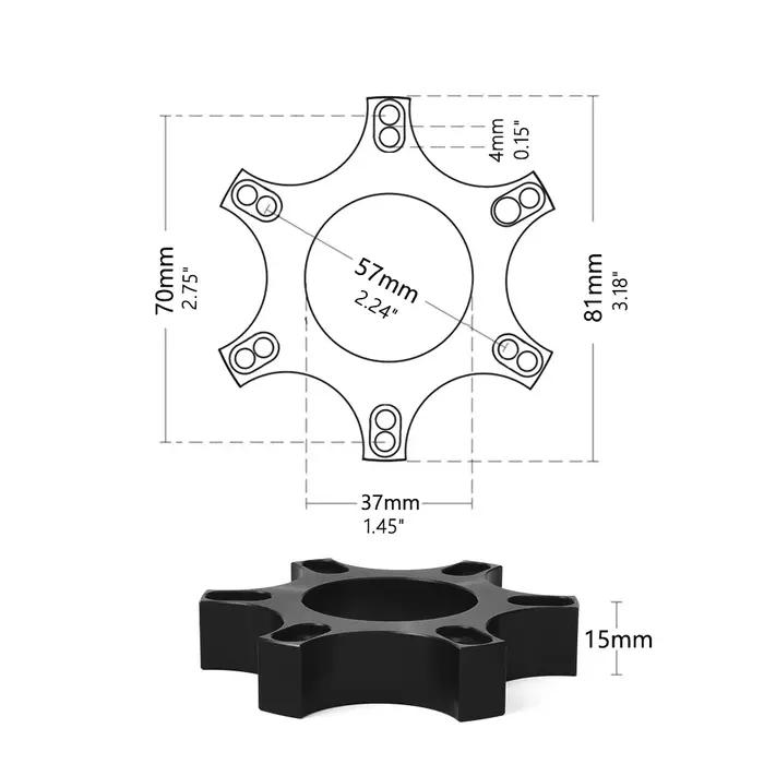 Nouvelles plaques d'adaptation d'entretoises de roue en aluminium de 70 mm, base d'adaptateur de vol