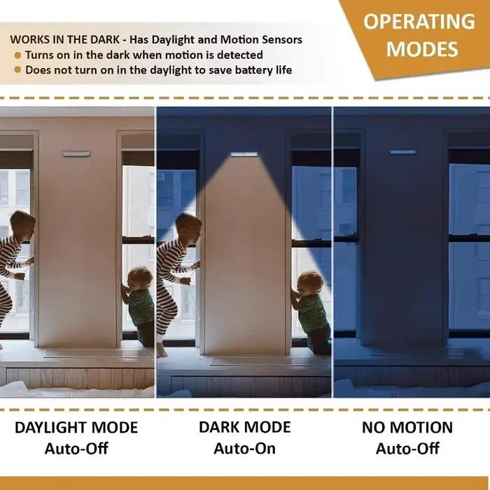 LED détecteur de mouvement sous armoire lumière USB Rechargeable LED veilleuse pour placard armoire