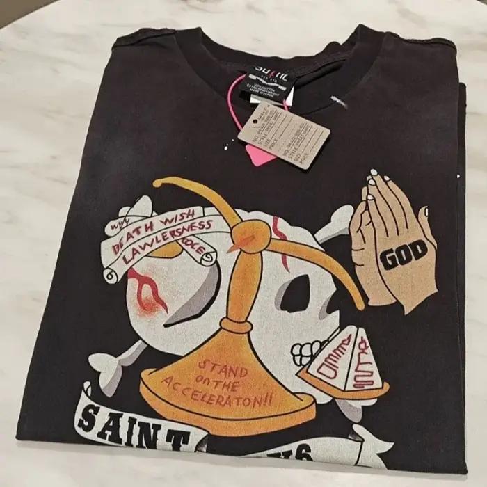 Saint Michael – t-shirts Vintage pour hommes et femmes, en pur coton de haute qualité, décontractés