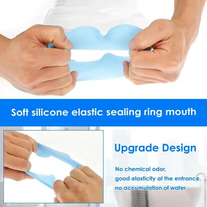 Housse de protection imperméable pour bras de douche, paume courte/bras longs, avec ouverture élastique, sac de bain doux et confortable pour adultes