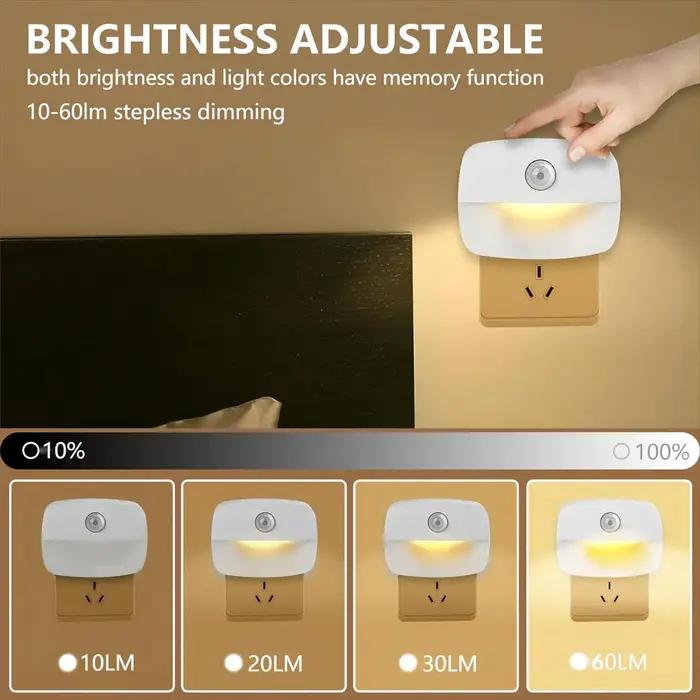LED veilleuse ue Plug In capteur de mouvement intelligent lumière 220V applique pour maison allée WC