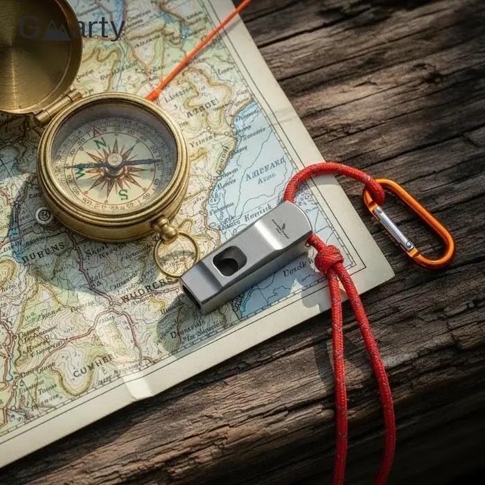 Sifflet de survie avec cordon, sifflet d'urgence fort et étanche pour équipement de sécurité en plein air, randonnée, kayak, chasse