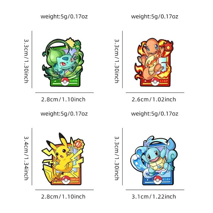 4 épingles en émail Charmander de dessin animé