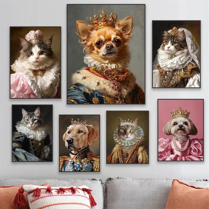 Affiche de Portrait d'animal de compagnie royal personnalisée