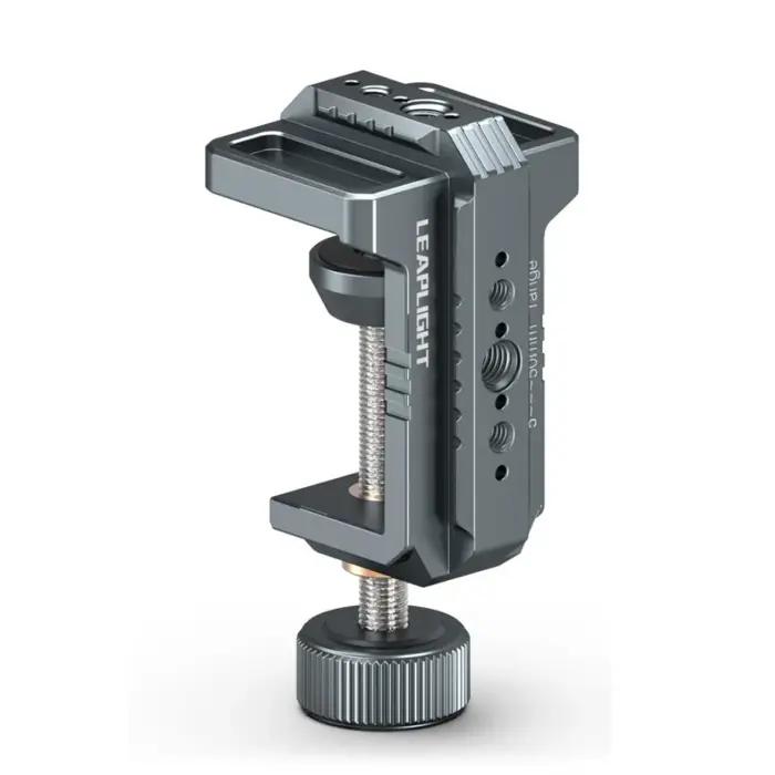 LEAPLIGHT – pince C de photographie en aluminium, pince C de Table avec support de caméra de bureau NATO de 1/4 pouces pour bras magique, support de lumière pour caméra vidéo