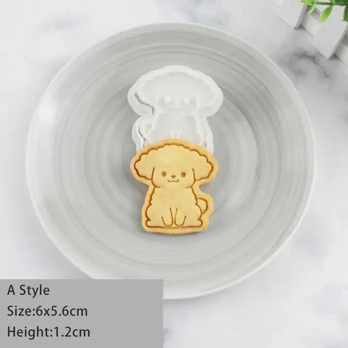 Moule à biscuits 3D en forme de chien, outil de cuisson pour biscuits, desserts, gâteaux en fondant,