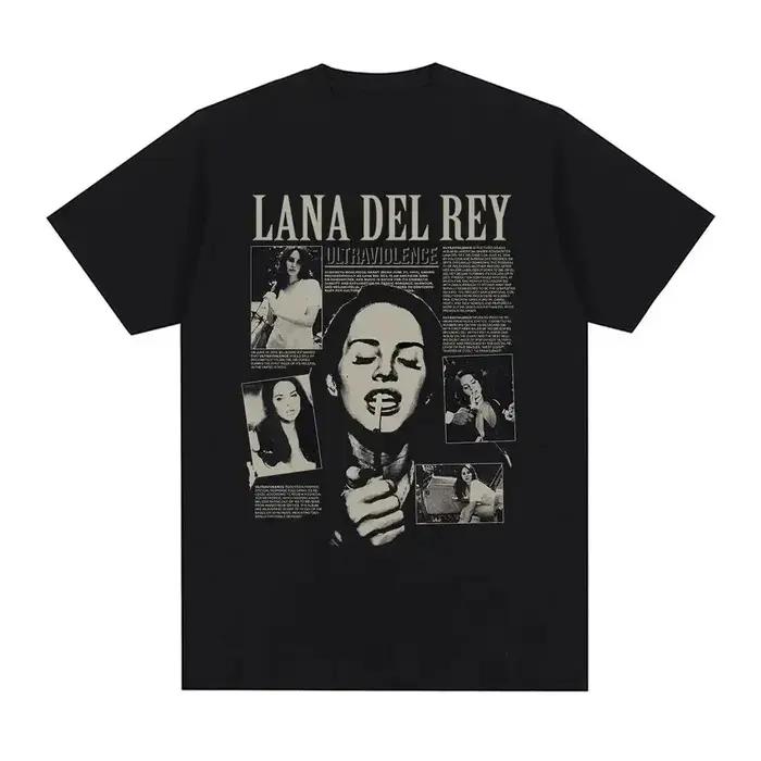 Chanteur Lana Del Rey imprimé T-Shirt femmes mode Hip Hop hommes t-shirts Streetwear Harajuku T-Shir