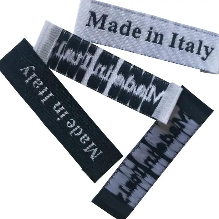 Étiquettes de vêtements fabriquées en italie, étiquette Zakka tissée à la main, à coudre personnalisées pour accessoires de travail manuel