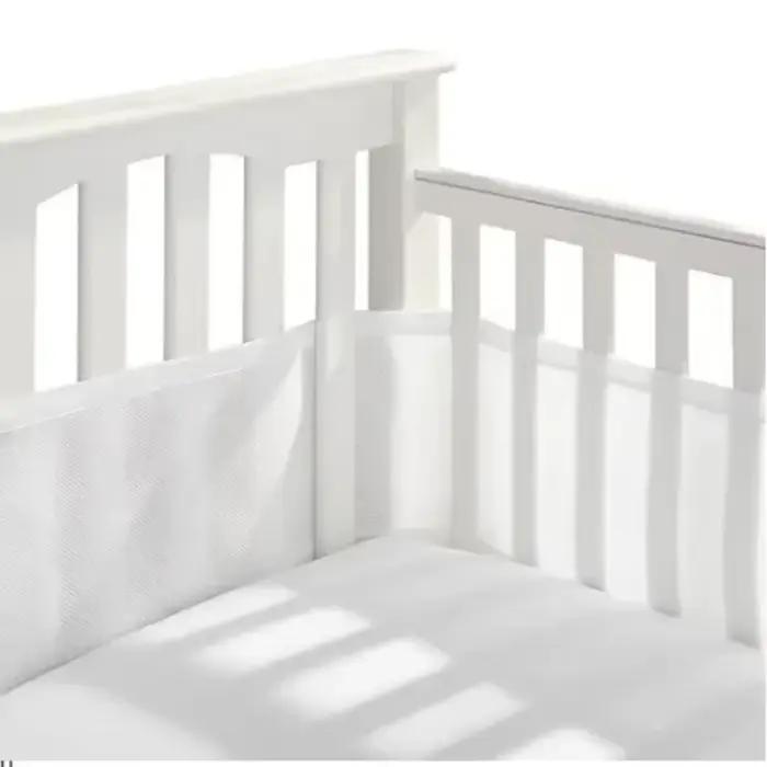 Doublure de lit en maille respirante pour lit de bébé, garde-corps en coton, pare-chocs épais, prote