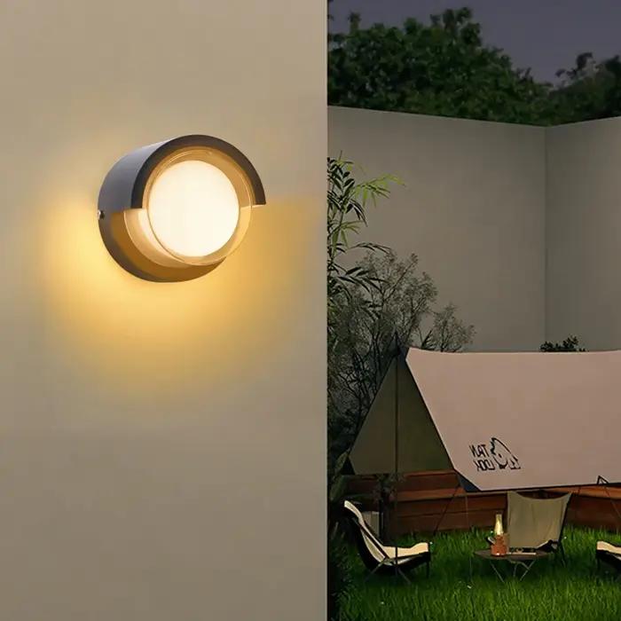 Applique Murale LED Noire Imperméable Conforme à la Norme IP65, Éclairage d'Extérieur, Idéal pour un