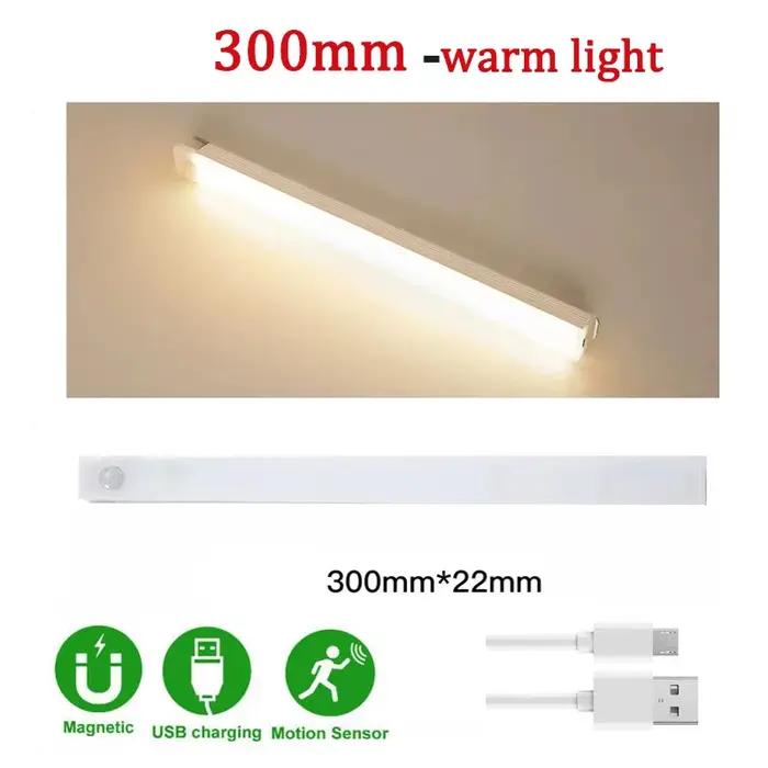 LED détecteur de mouvement sous armoire lumière USB Rechargeable LED veilleuse pour placard
