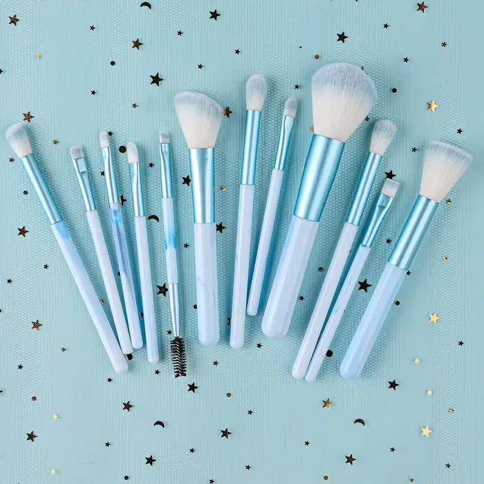 Ensemble de pinceaux de maquillage doux et moelleux pour femme, correcteur, blush adt, poudre, fard
