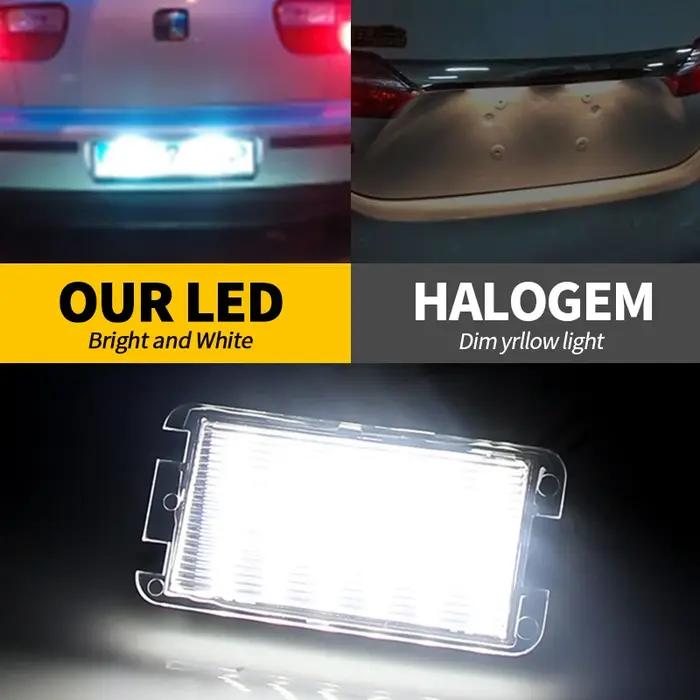 2 pièces sans erreur voiture numéro LED feux de plaque d'immatriculation pour Seat Ibiza 6L Arosa Al